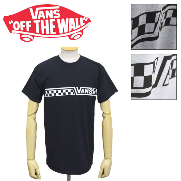 sale セール 正規取扱店 VANS (ヴァンズ バンズ) 120R1010800 Checker Line S/S tee チェッカーライン ショートスリーブ Tシャツ 全3色 VN291