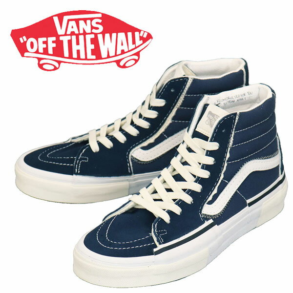 K戵X VANS (@Y oY) VN0005UKNUT Sk8-Hi Reconstruct XP[gnC Xj[J[ Navy/White VN504