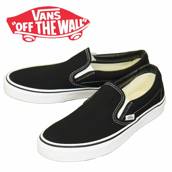 K戵X VANS (@Y oY) VN000EYEBLK Ua Classic Slip-On NVbN Xb| Xj[J[ Black VN552