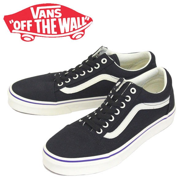 正規取扱店 VANS (ヴァンズ バンズ) VN0A3WKT40K Old Skool オールドスクール スニーカー (Retro Cali) Raven/Spectrum Blue VN353