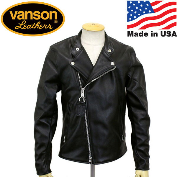 谷Ź VANSON (Х󥽥) Chopper minus(åѡޥʥ) 饤 쥶㥱å BLACK