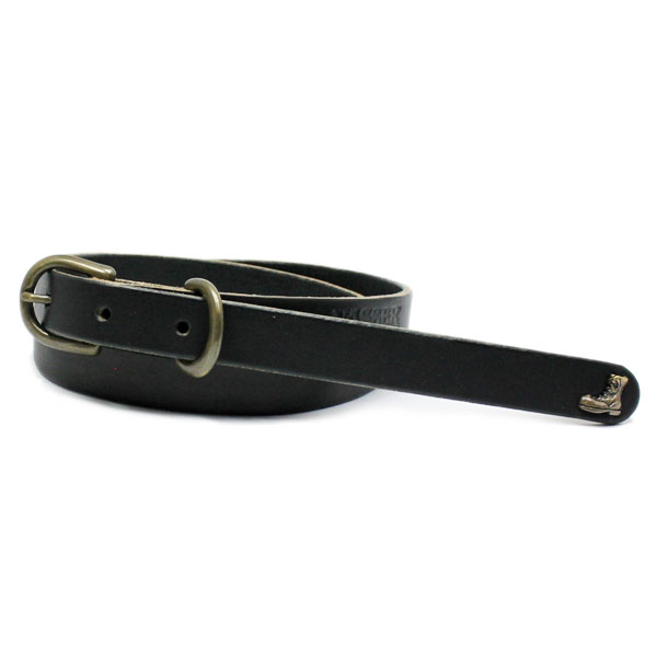 楽天BOOTSMAN 楽天市場店正規取扱店 VASSER（バッサー）1Step Classic Narrow Belt Black Leather（ワンステップクラシックナローベルトブラックレザー）