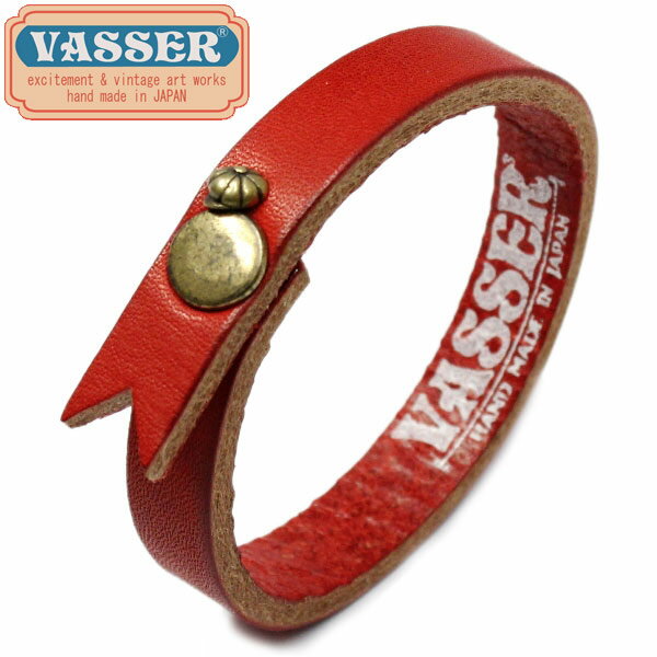 K戵X VASSER(obT[)Casquette Boy Leather Bracelet Red(LXPbg{[CU[uXbgbh)
