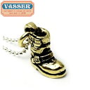 正規取扱店 VASSER(バッサー) Biker Boot Pendant Brass w/Silver Ball Chain(バイカーブーツペンダント ブラス)