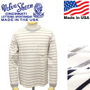 sale セール 正規取扱店 Velva Sheen (ベルバシーン) 161738U Uneven Border L/S T-shirt アンイーブンボーダー 長袖Tシャツ アメリカ製 VLVS010