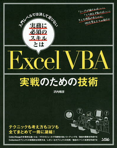 ExcelVBA実戦のための技術 入門レベルでは決して足りない実務に必須のスキルとは／沢内晴彦【3000円以上送料無料】