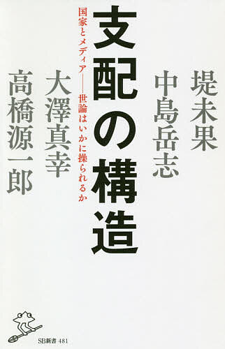 支配の構造 国家とメディア-世論はいかに操られるか／堤未果／中島岳志／大澤真幸【3000円以上送料無料】のサムネイル