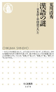 漢語の謎 日本語と中国語のあいだ／荒川清秀【3000円以上送料無料】