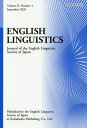 ENGLISH LINGUISTICS Journal of the English Linguistic Society of Japan Volume37,...