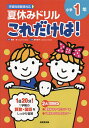 夏休みドリルこれだけは!小学1年 算数・国語/長嶋清/野村啓子【3000円以上送料無料】