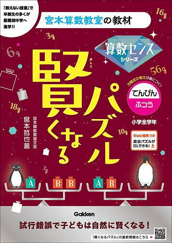 賢くなるパズル算数センスシリーズてんびん・ふつう 小学全学年／宮本哲也【3000円以上送料無料】のサムネイル