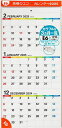 エコカレンダー壁掛(3ヵ月一覧)A2変型サイズ壁掛タイプ 2025年1月始まり E6【3000円以上送料無料】