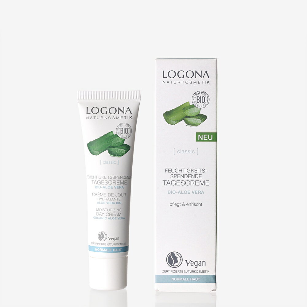 ロゴナ モイスチャーデイクリーム アロエヴェラ 30ml LOGONA アロエ ヒアルロン酸 日中用 保湿クリーム,ふっくら 弾力 肌保護 リフレッシュ 肌の潤い