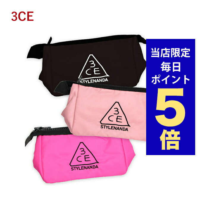 【ポイント5倍UP中】韓国コスメ ポーチ 3CE POUCH Mサイズ 3CE ポーチ 化粧ポーチ ペンケース 小物入れ 3色 縦14cm 横20cm 幅11cm オリジナルサイズ