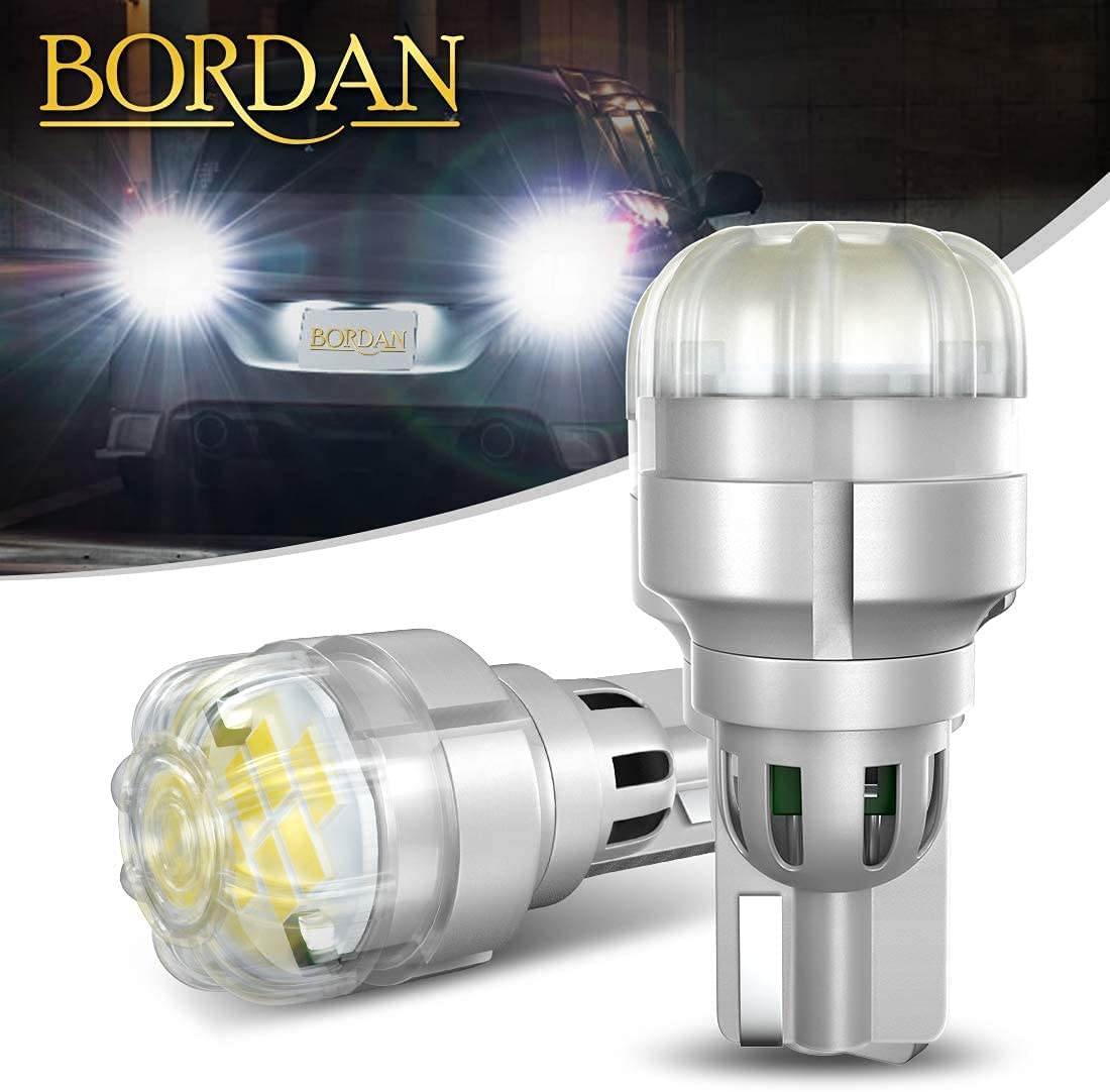 BORDAN 無極性 汎用 T15 T16 led 爆光 バックランプ t16 t15 led バルブ 後退灯 車検対応 6500K ホワイト DC9V/12V車用 3020LED6連 省エネ キャンセラー内蔵 リバースランプ バックライト 超高輝度 2個入 1年保証