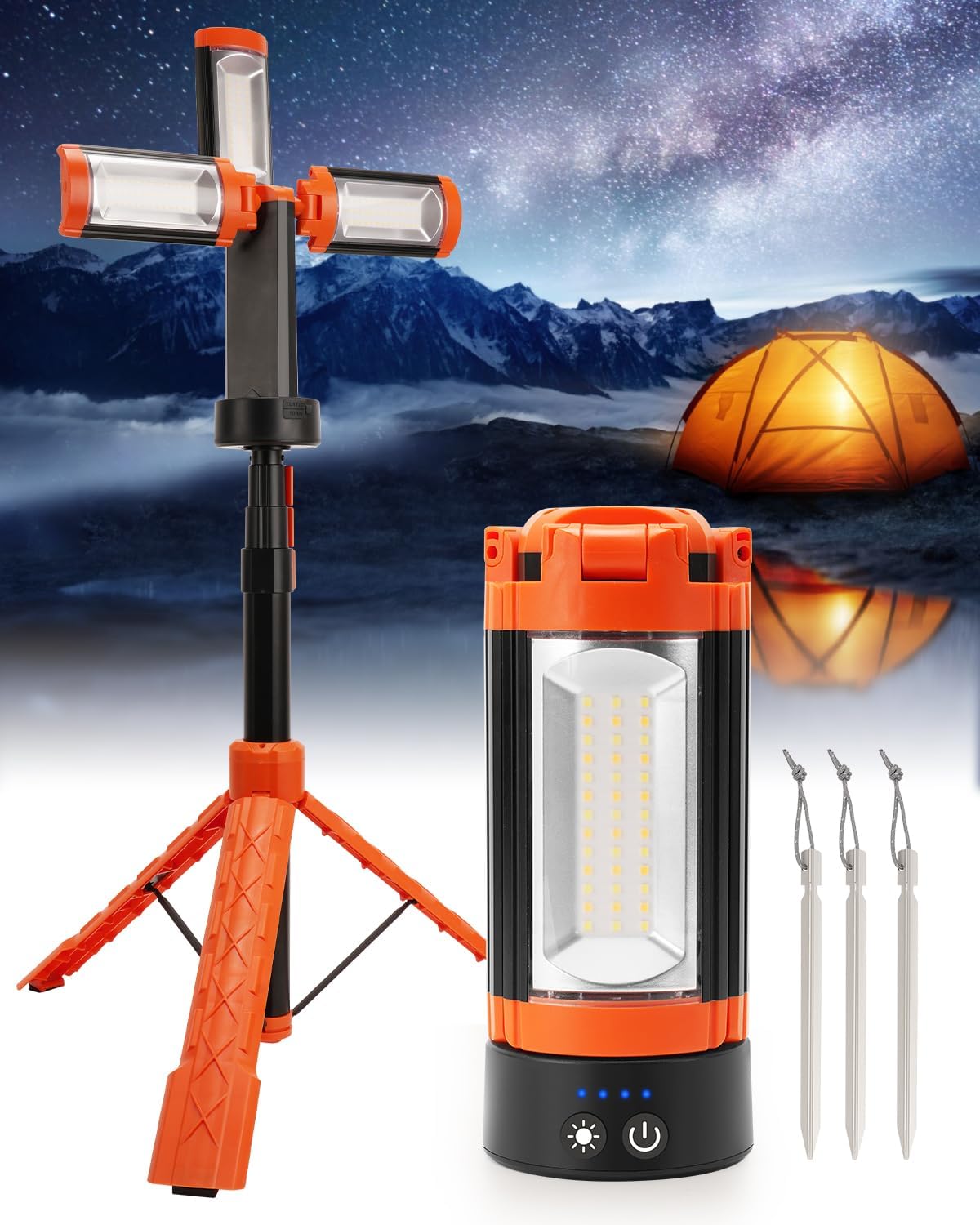 特典!車載扇風機1台を無料発送中!【200Wハイパワー・ 16000lm高輝度】BORDAN led投光器 充電式 屋外 スタンド 充電式led作業灯 三脚 コードレス ワークライト 防水IP66 3色切替 高さ調節 スタンド付き投光器 照明 磁気設計 アウトドア 工事現場 防災 緊急 停電対策