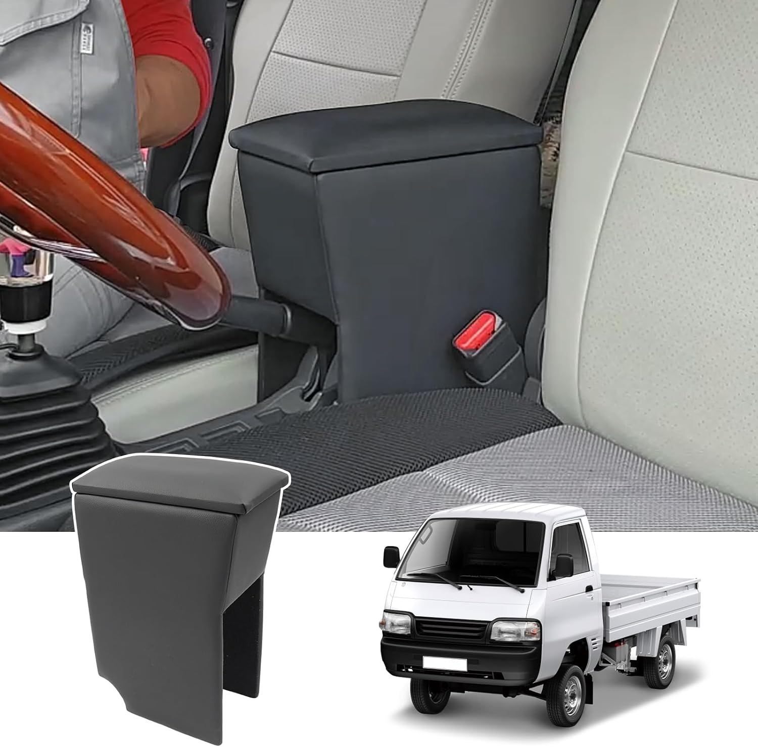 【本日P5倍・600円OFFクーポンあり】置くだけ設置 スズキ スーパーキャリイ アームレスト 肘置き DA16T用 コンソールボックス 軽自動 肘置き 小物入れ収納ボックス 車内収納 取付やすい H30.4～ 大容量収納 取付簡単 1年保証