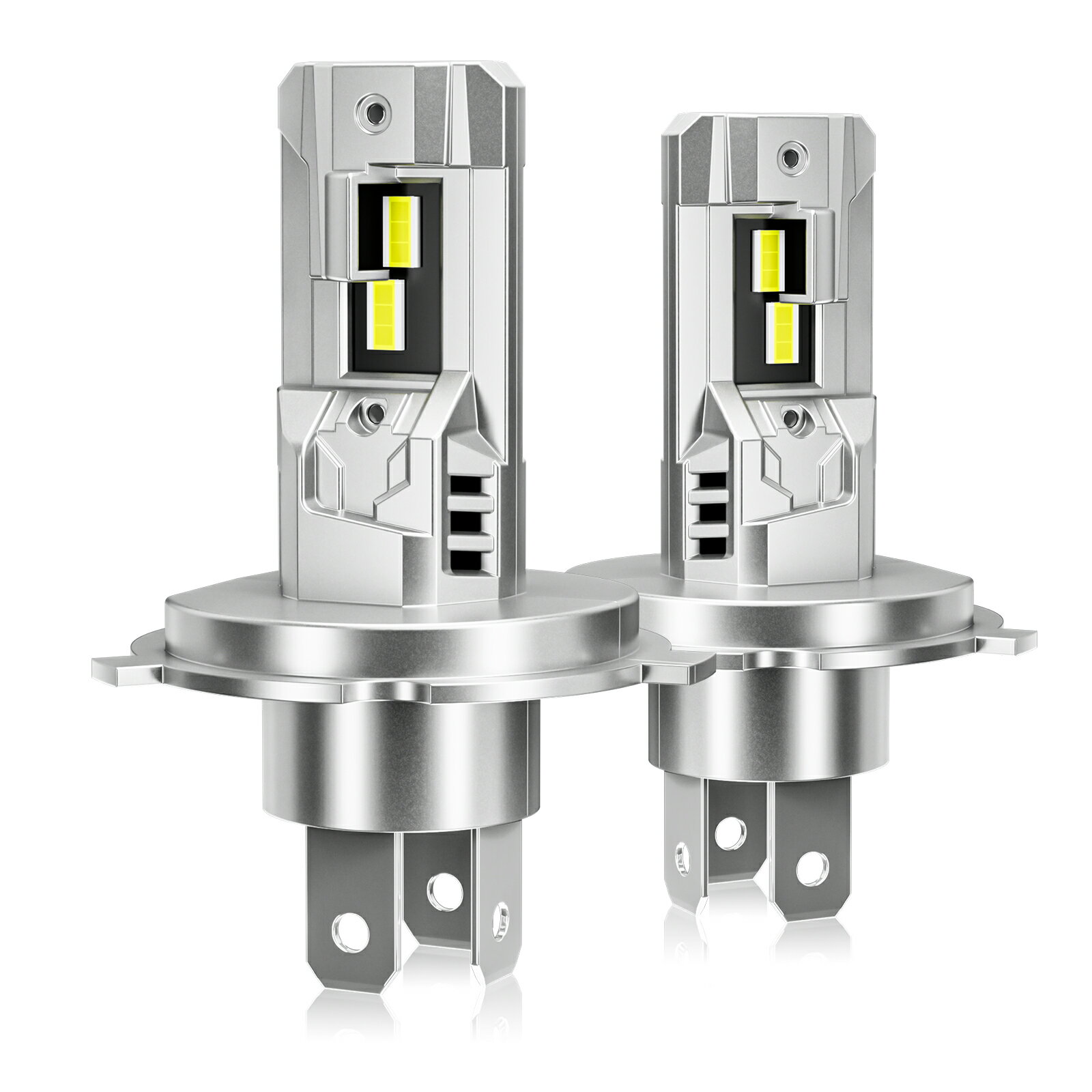 【都会も郊外もこれ1つ】H4 H19 LED ヘッドライト Hi/Lo DC9/12V バイク用 H19 LEDバルブ HI/LO切替 車検対応 爆光 6500K 40W キャンセラー内蔵 ファンレス ハロゲンサイズ 2個入 1年保証