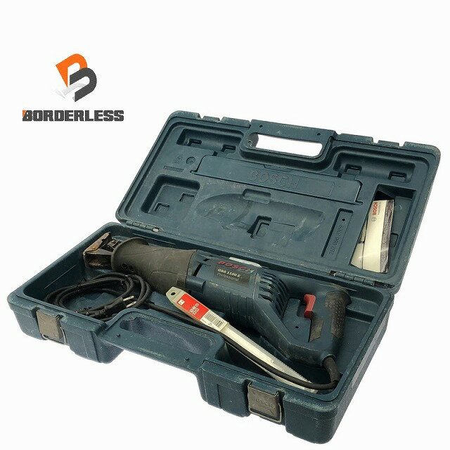 ☆中古品☆BOSCH ボッシュ 100V セーバーソー GSA1100E 替刃3枚(未使用)付き ケース付 コード式114378