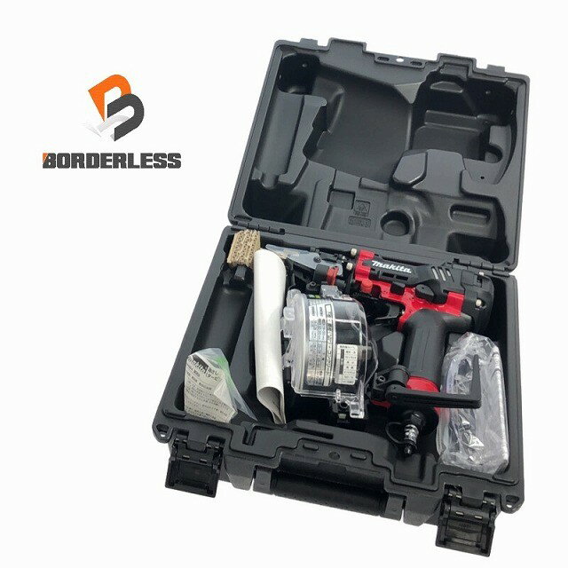 ☆未使用品☆ makita マキタ 50mm 高圧エア釘打ち機 AN534H 赤/レッド 本体+パーツ+ケース ロール釘打ち/..