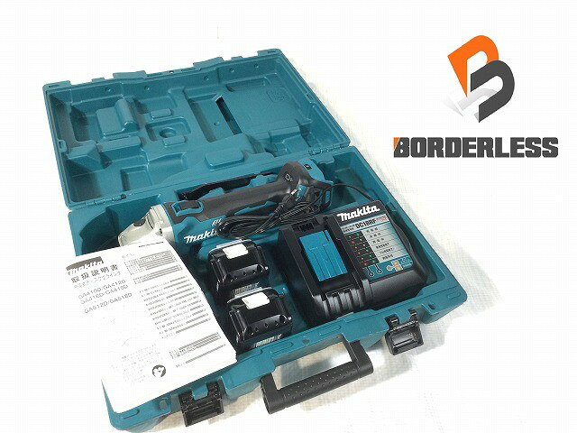 ☆未使用品☆makita マキタ 18V 充電式ディスクグラインダー GA412DRGX バッテリー2...