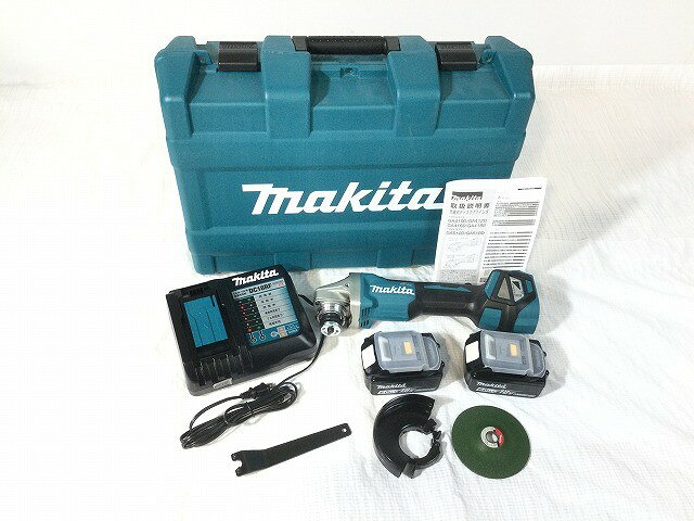 ☆未使用品☆makita マキタ 18V 充電式ディスクグラインダー GA412DRGX バッテリー2...