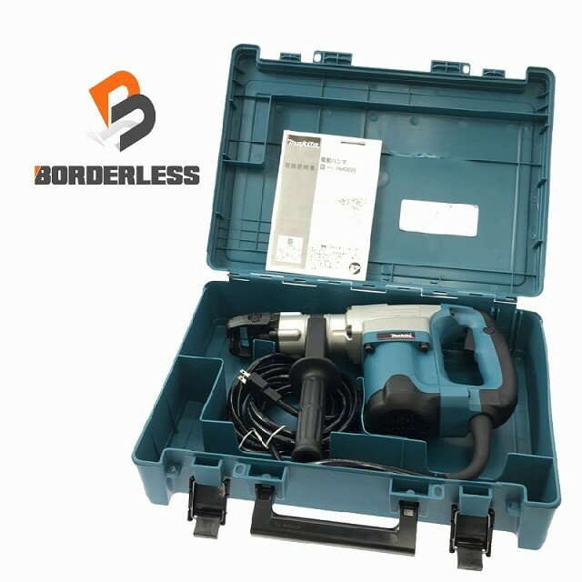 ☆未使用品※説明書汚れ有☆makita マキタ 電動ハンマ HM0830 シャンク ケース付 ハツリ チッパー コンク..