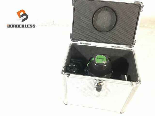 ☆比較的綺麗☆makita マキタ 屋内・屋外兼用墨出し器 SK310GP 受光機(LDG-1) ケース付 グリーンレーザー墨出し器 光学測定器114938
