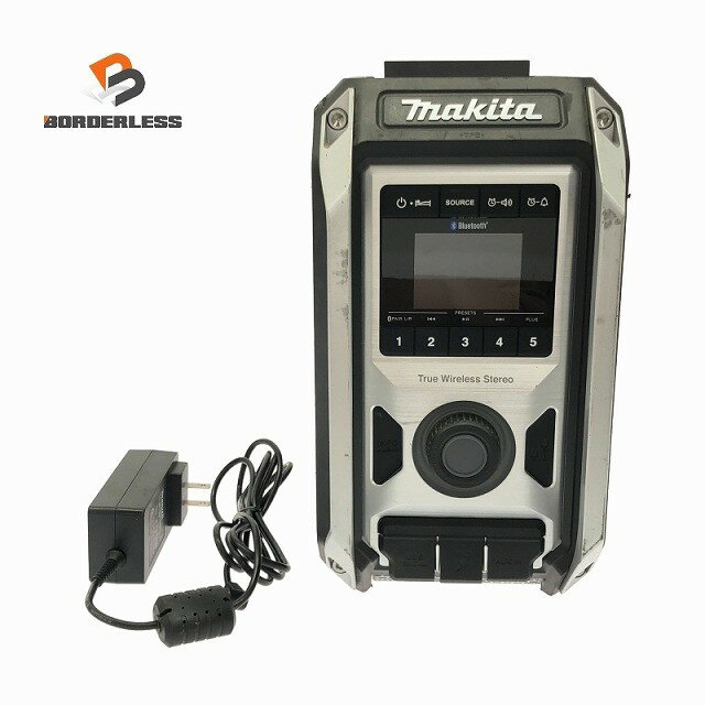☆比較的綺麗☆makita マキタ 充電式ラジオ MR113 黒 本体＋ACアダプター付 Bluetooth コードレス 現場ラ..