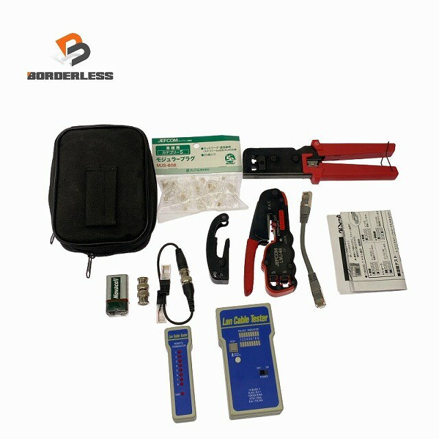 ☆中古品☆マーベル PROMATE LANケーブルテスター E-7501 ストリッパー E-3508 JEFCOM LMJ-68 プラグオマ..