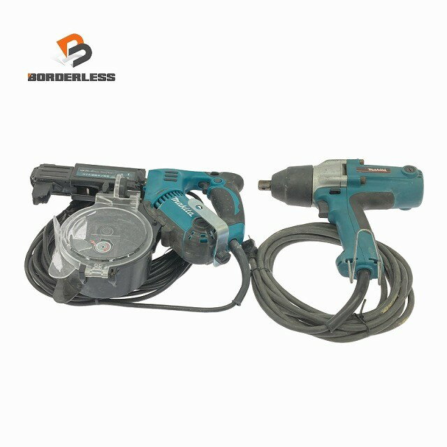 ☆比較的綺麗です 2点セット☆ makita マキタ 100V インパクトレンチ TW0200 スクリュードライバ 6841R121898