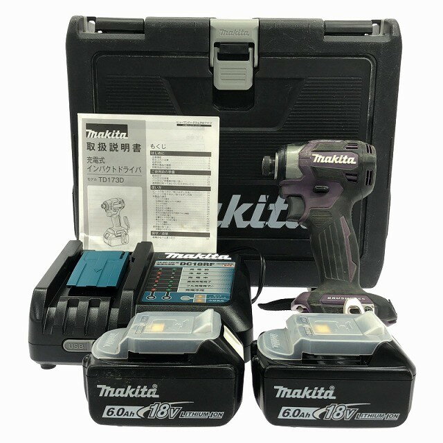 �����Ū���Ǥ���makita �ޥ��� 18V ���ż�����ѥ��ȥɥ饤�� TD173DGXAP �Хåƥ꡼2��(18V 6.0Ah) ���Ŵ��դ�123463
