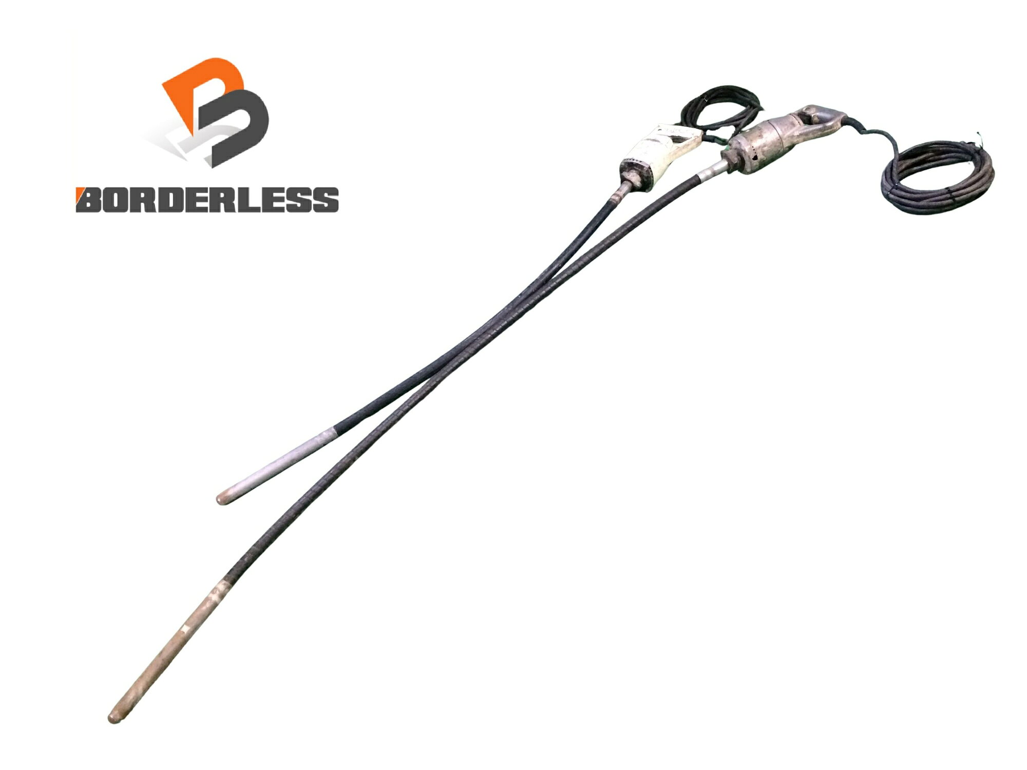 【送料無料☆彡訳あり2個セット】メーカー型番不明 100V コード式 コンクリートバイブレーター フレキ式バイブレーター124202