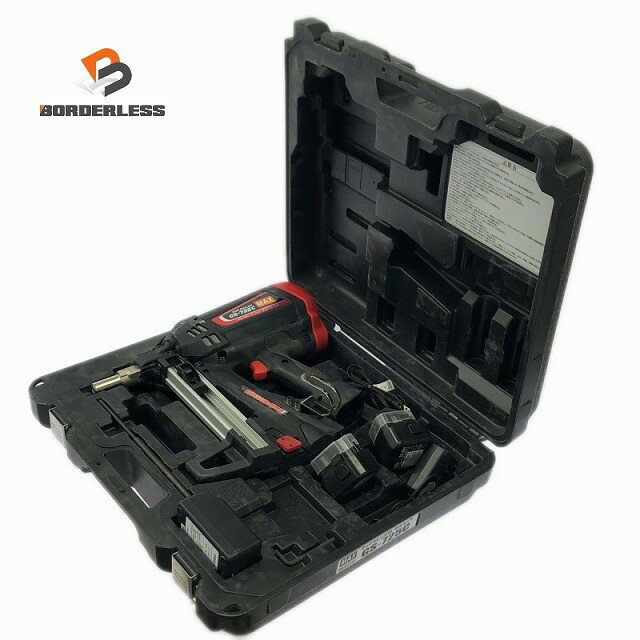 【久留米】【引き取り限定】【ジャンク品扱い】【中古品】MAX マックス GS-725C ガスネイラ ピン打機 15-25mm バッテリー(Ni-MH/6V/1.5Ah)×1・充電器・ケース付 ※専用ガスが無いため動作未確認です 久留米】【引き取り限定】【ジャンク品扱い】【品】MAX マックス GS