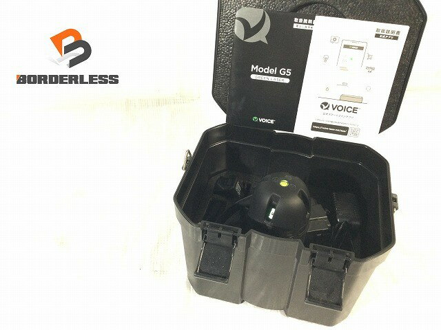 ☆中古品☆VOICE ボイス 5ライン グリーンレーザー墨出し器 Model-G5 バッテリ2個 充電器 ケース付 グリンレーザー墨出し器119645