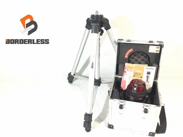 Rakuten - ☆比較的綺麗☆TAJIMA タジマ レーザー墨出し器 ZEROS-KJC 受光器 三脚 ケース付 ZERO センサーKJC 乾電池専用 レーザー墨出し機123457