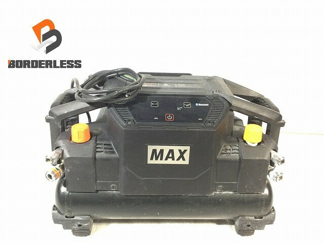 ☆美品☆MAX マックス100V 11L 常圧/高圧 スーパーエアコンプレッサー AK-HL1310E 黒/ブラック AIモード Bluetooth搭載128589