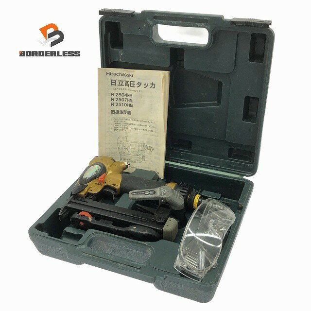 ◇◇HITACHI 日立 工具 エアツール エアタッカ N3804F カーキ ◇◇ HITACHI 日立 工具 エアツール エアタッカ N3804F カーキ 傷や