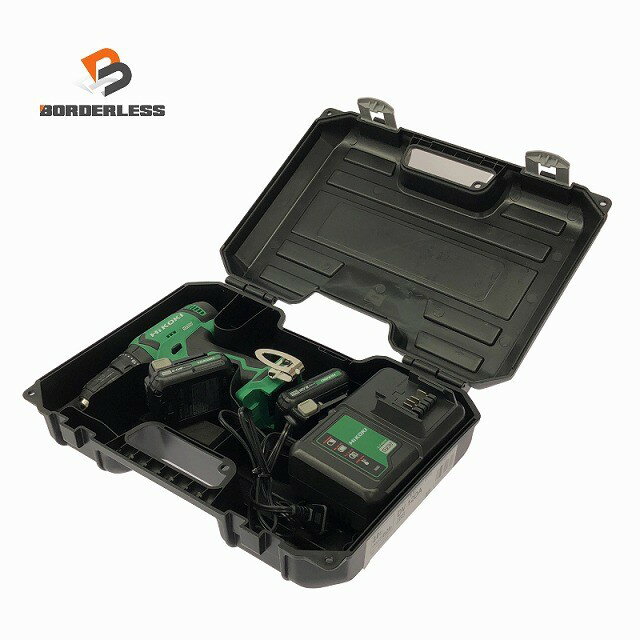☆比較的綺麗☆HiKOKI ハイコーキ 10.8V コードレス振動ドライバドリル DV12DA(2BS) バッテリ2個(2.0Ah) 充電器 ケース付 充電式128313