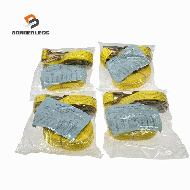 乐天商城 - ☆未使用品4個セット☆ラッシングベルト RTD50-250 荷重2500kg/2.5ton 幅50mm 長さ7.0m ベルトラッシング ベルト荷締機129645