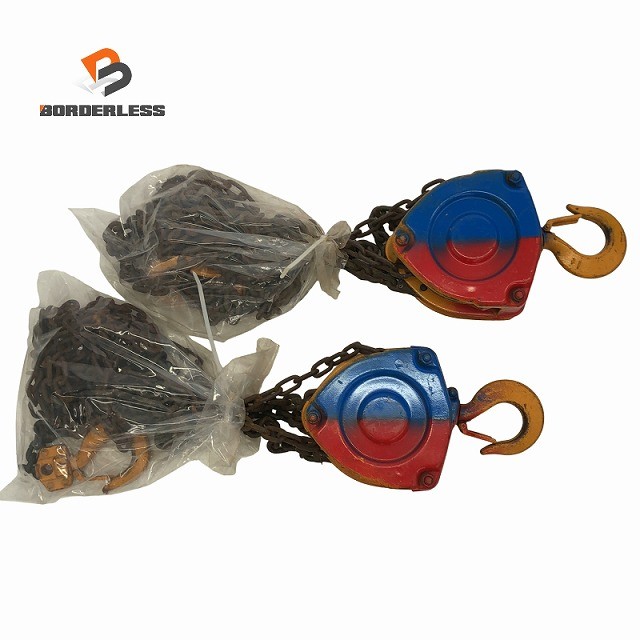 ☆中古品2個セット☆KITO キトー チェーンブロック M3形 CB010 荷重1.0ton/1ton 揚程2.5m 手動式 チェンブロック 吊り具 荷揚げ機135550