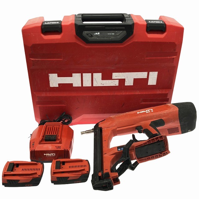 ☆中古品 HILTI ヒルティ 21.6V 充電式鋲打ち機 BX3-L バッテリ2個(2.6Ah)充電器 ケ...