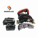 ☆中古品☆MAX マックス 18V 165mm 防じん兼用 充電式丸のこ PJ-CS61CDP バッテリ1個(5.0Ah) 充電器付 コードレス丸のこ マルノコ