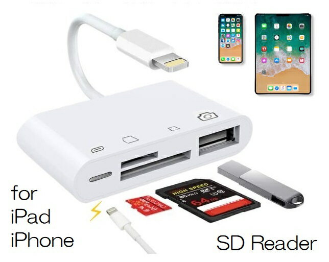 iPhoneiPadsdɥ꡼3in1SDɥ饤MicroSD/USBiOS12бDCIMեΤб