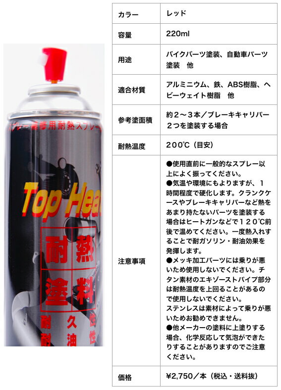 耐熱耐ガソリン耐油塗料【4色】エンジンシルバー艶ありブラック半艶ブラックレッドバイクエンジンキャブレター塗装に最適!オーバーホールレストアエンジン塗装マフラー燃料タンクスプレー