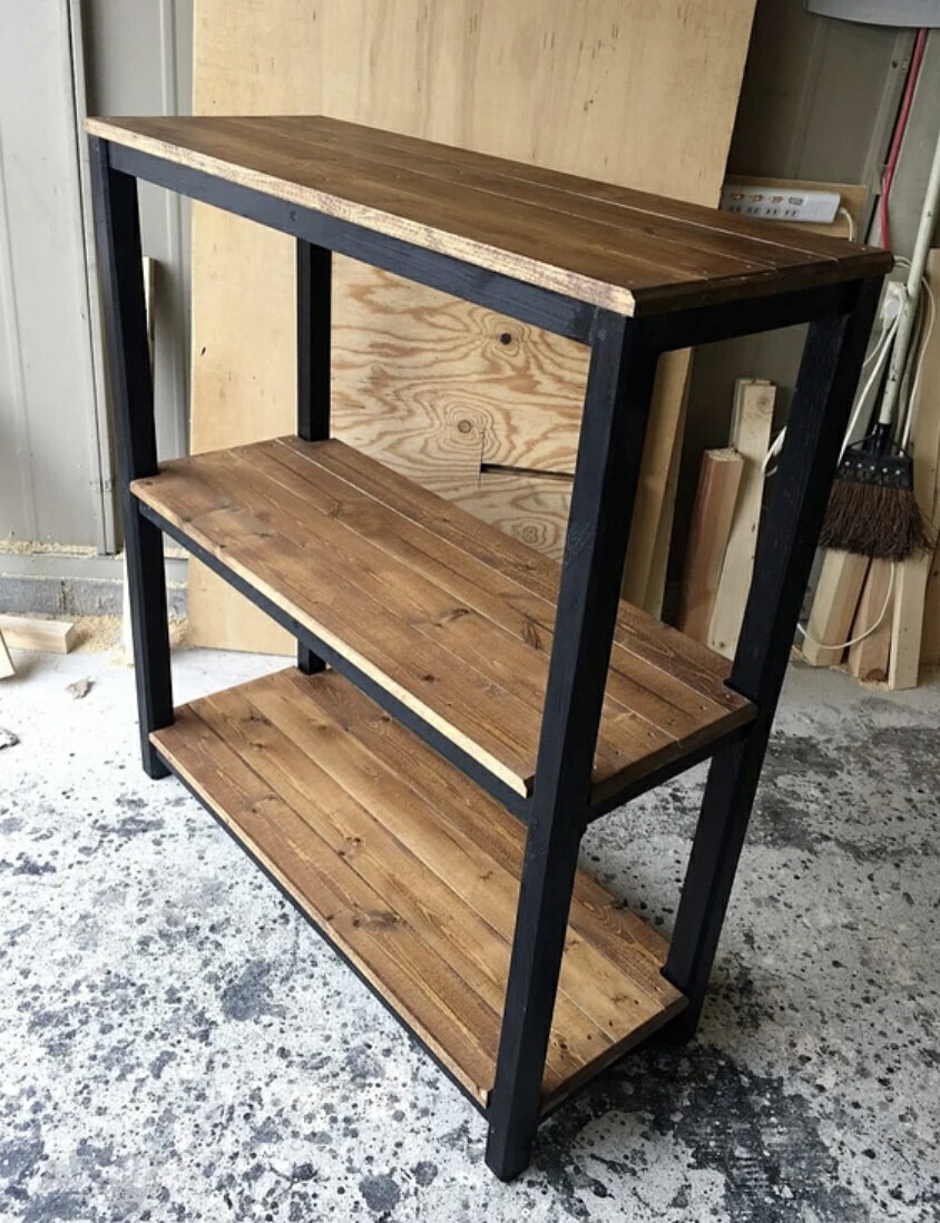 天然木 キャビネット 飾り棚 店舗ラック 完成品(組み立て無し) 職人手作り 一点物 幅900mm×奥行き360mm×高さ800mm ハンドメイド