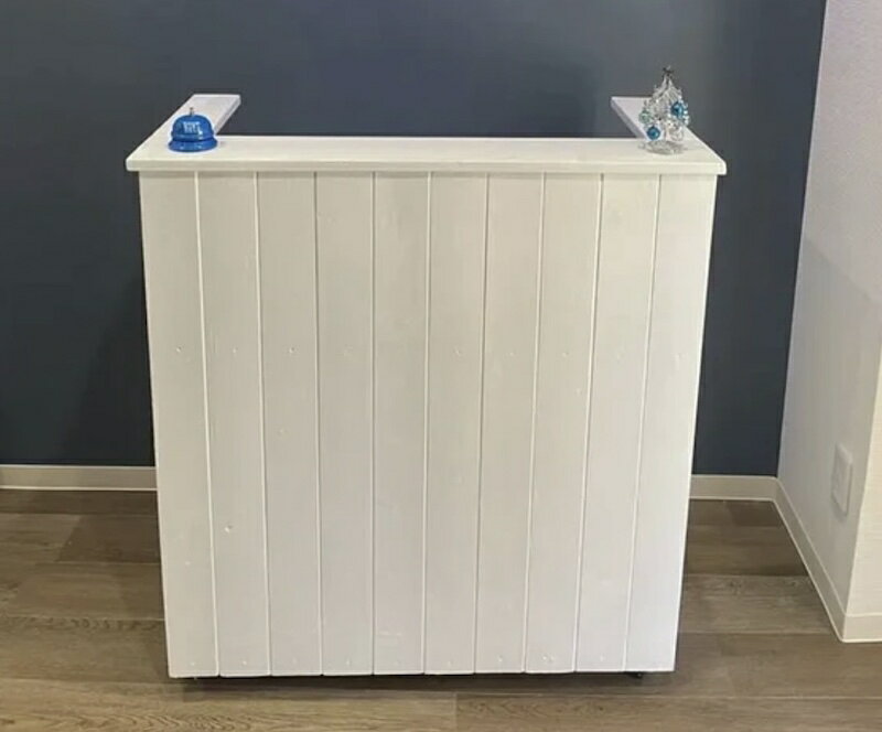 天然木 キッチンカウンター レジカウンター カフェカウンター 受付カウンター 職人手作り 一点物 幅73c..