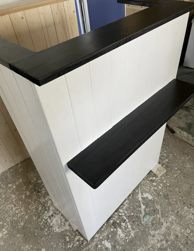 天然木 レジカウンター カフェカウンター 受付カウンター キッチンカウンター 職人手作り 一点物 幅72cm×高さ105cm×奥行き38cm 無垢材