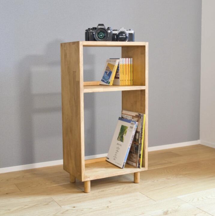 Rakuten - 天然木 オープンシェルフ チェスト キャビネット 高さ77cm×幅40cm×奥行き25cm 無垢材 職人手作り 一点物 ハンドメイド
