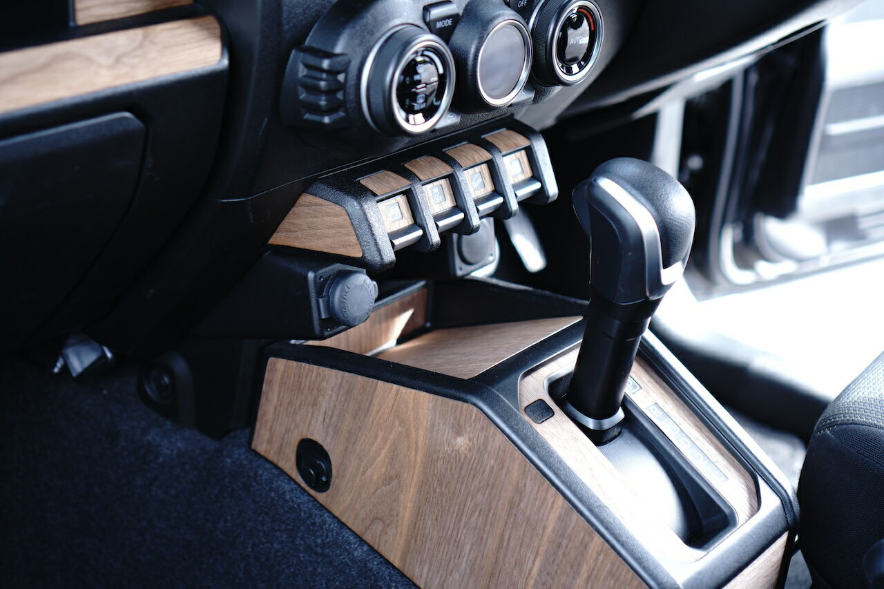 ジムニー JB64 JB74 リアルウッド ウォールナットシール フロントコンソール 徳用5点セット 天然木 突板 LIF インパネ 木目 ステッカー